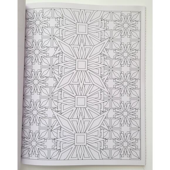 Coloring Book Design Art Scholastic Geometric Symmetric Like New Children Adults - Picture 7 of 11